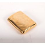 An Edwardian 9ct gold cigarette case, dated 19th june 1907, 8.