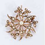 An Edwardian pearl pendant brooch of openwork form, 2.