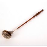 A Scottish silver toddy ladle, J Muir jnr, Glasgow 1837,
