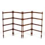 A pair of mid 19th Century mahogany towel rails with turned uprights,
