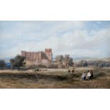 David Cox Jnr (British 1809-1885)/Castle Rising, Kings Lynn, Norfolk/watercolour, 29.25cm x 49.