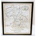 Sutton Nicholls (Engraver)/A County Map of Cambridgeshire/hand coloured engraving,