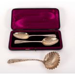 A sterling silver fruit spoon, Jacobi & Jenkins,