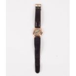 A gentleman's 9ct gold wristwatch with Swiss movement,