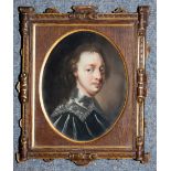 After the 18th Century French School/Portrait of a nobleman/oil on copper,