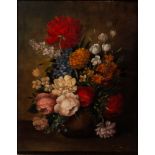 E Piet/Still Life of Flowers in a Vase/signed lower right/oil on canvas,