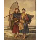 J Mounier/Fisherwomen on the Foreshore/signed and dated/oil on canvas,