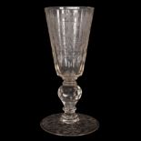An early 18th Century Bohemian glass goblet,
