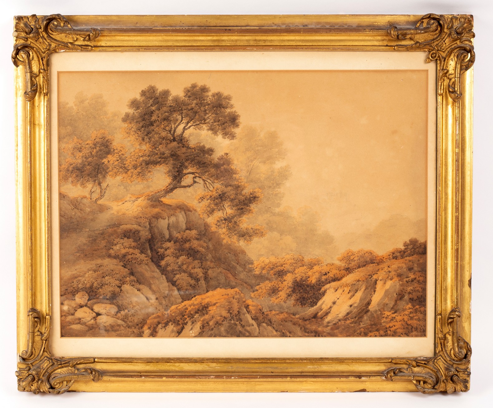 Follower of William Havell (1782-1857)/Rocky Wooded Landscape/watercolour, - Image 2 of 2