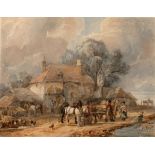 William Burgess/The Anchor Inn, Pegwell Bay/watercolour and bodycolour,