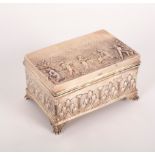A silver rectangular box, George Nathan & Ridley Hayes, Chester 1901,