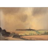 John Clarke (British Contemporary)/Approaching Storm/signed/oil on board, 12.