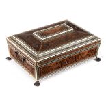 A 19th Century Anglo-Indian sadeli work and sandalwood work box, Vizagapatam circa 1820,