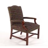 A George III style Gainsborough upholstered armchair CONDITION REPORT: This chair