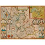 John Speed (1552-1629)/The Countie Pallatine of Lancaster/described and divided into hundreds,