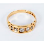 A Victorian diamond five-stone ring, Deakin & Francis,