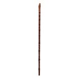 A Chinese walking stick, circa 1850,