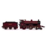 A Bing/Bassett-Lowke gauge 1 Midland maroon 440 compound steam locomotive with tender no.