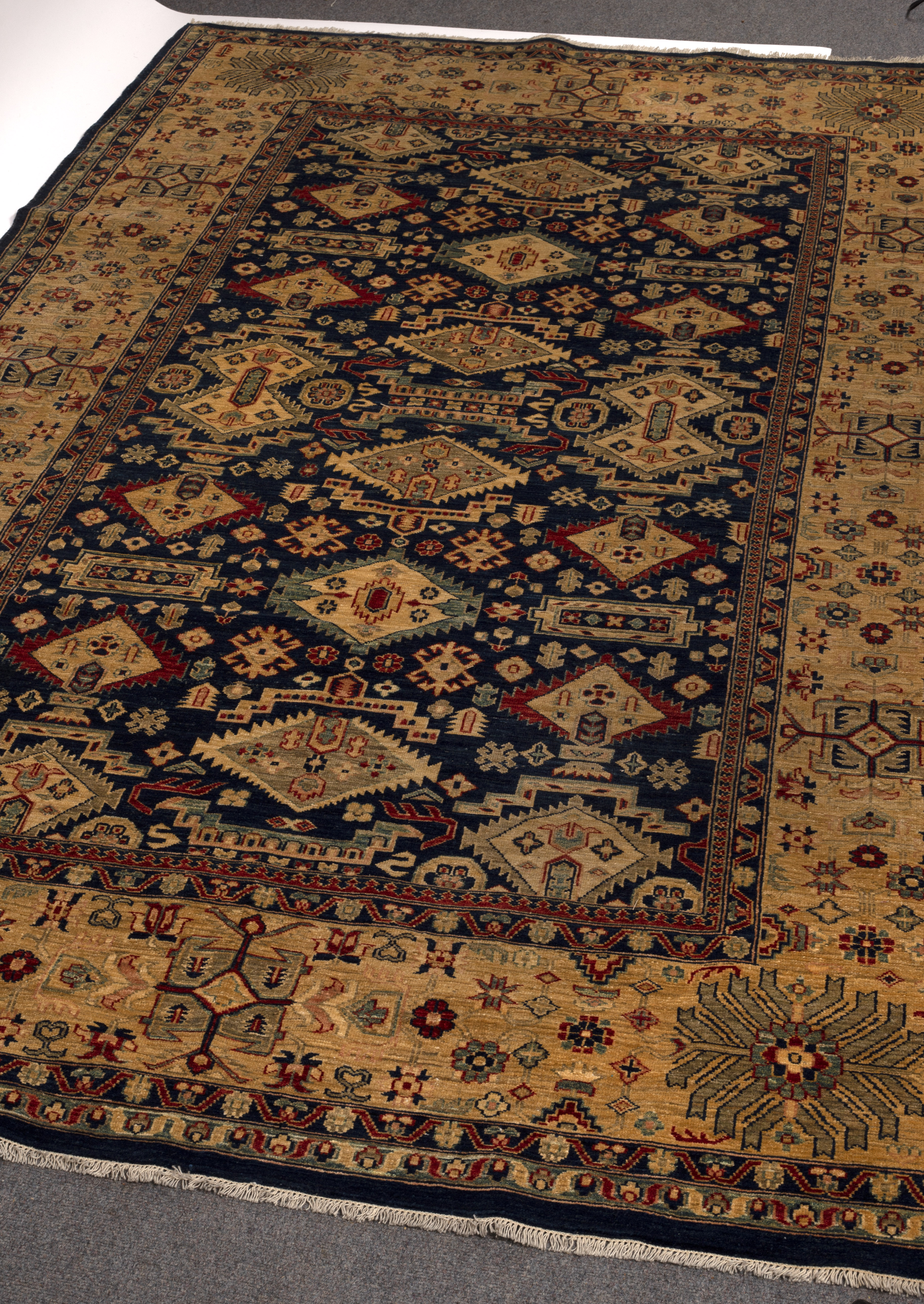 A modern rug of Caucasian design,