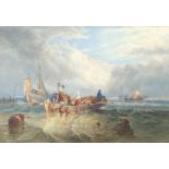 Clarkson Stanfield RA (British 1793-1867)/Shipping Off The Coast/watercolour, 38cm x 55.