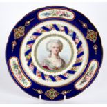 A Sèvres style plate,