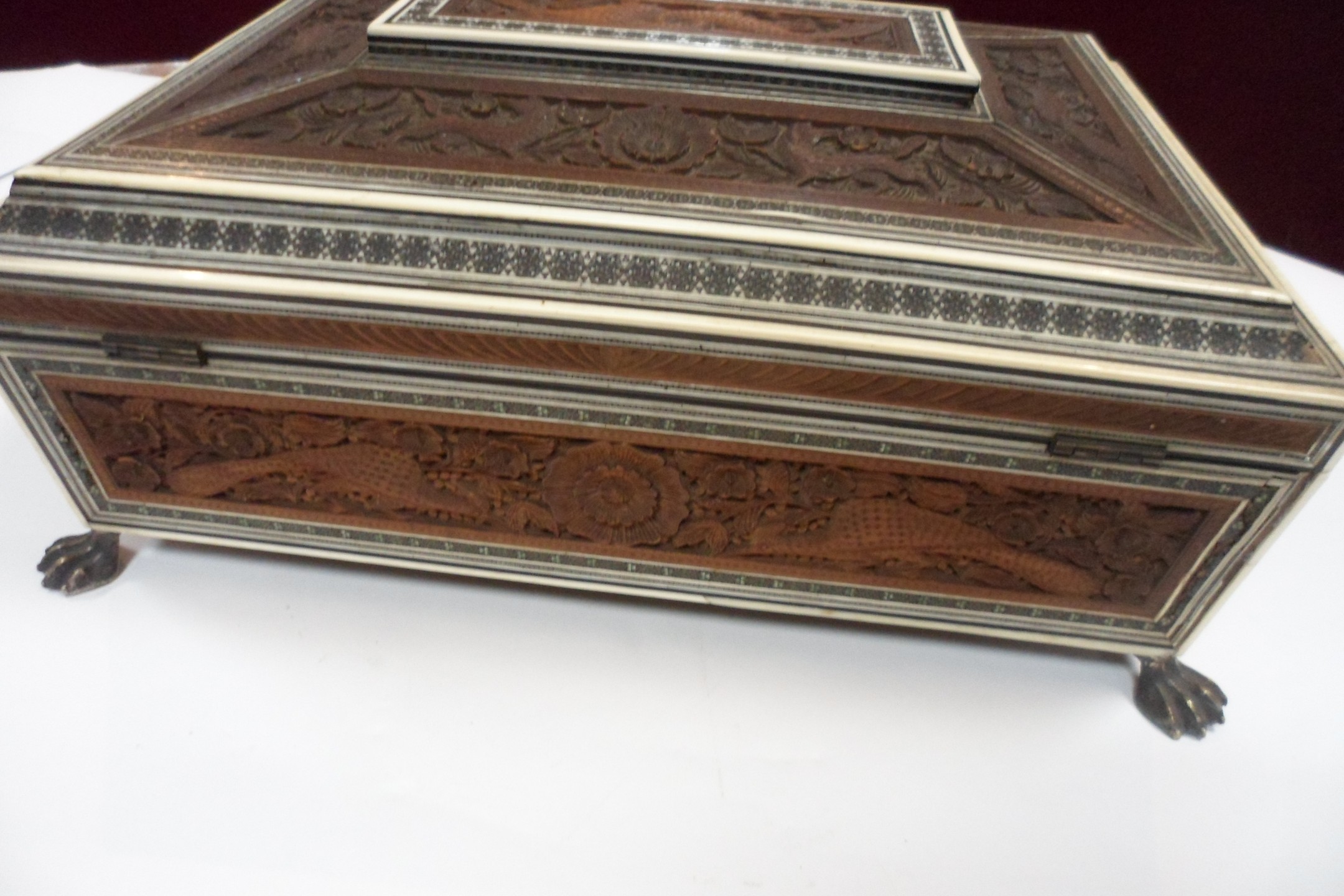 A 19th Century Anglo-Indian sadeli work and sandalwood work box, Vizagapatam circa 1820, - Image 12 of 12