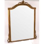 A late 19th Century overmantel mirror,