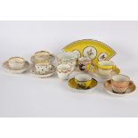 A group of English porcelain teawares, circa 1820,