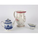 Three items of Staffordshire pearlware, circa 1790,