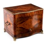 A Victorian walnut and inlaid decanter box,