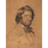 Manner of Dante Gabriel Rossetti (British 1828-1882)/Portrait of a Gentleman/half-length,