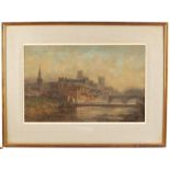 John Haswell (1855-1925)/Durham from Framwellgate/signed and dated 1928/watercolour,