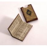 A George III miniature almanac, London 1791, printed for the Company of Stationers,