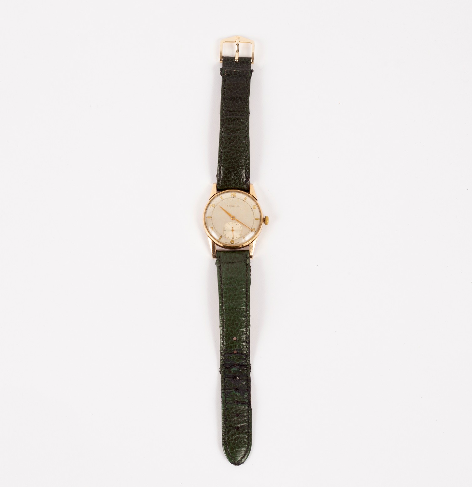 A gentleman's 9ct gold cased Longines wristwatch,