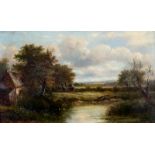Joseph Thors (Dutch 1835-1884)/Near Abingdon/signed/oil on canvas, 44.5cm x 76.