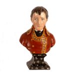 A Staffordshire pearlware bust of Napoleon,