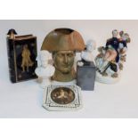 A pottery portrait mug depicting Napoleon, by Stephen Green, Lambeth, restored handle, 21cm high,