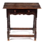 An 18th Century oak side table,