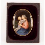 A porcelain plaque, the Madonna and Child No.