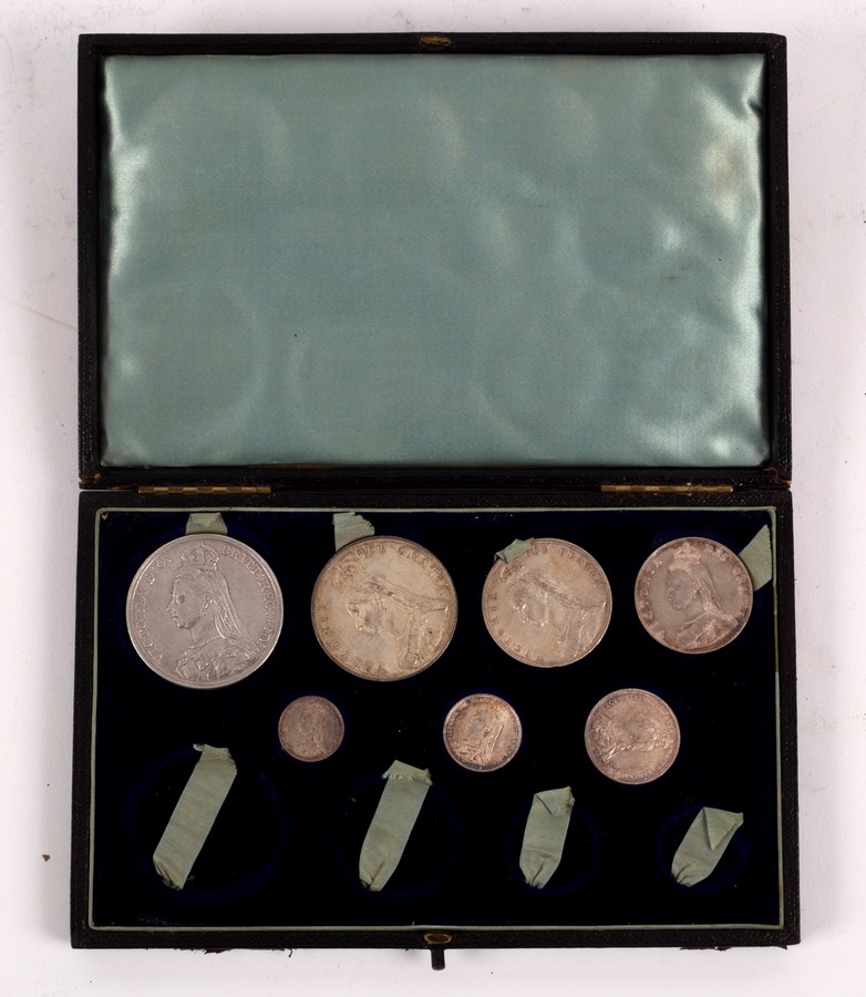 An 1887 proof set of Victoria silver coins,