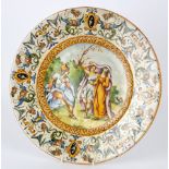 A late 19th Century Italian maiolica charger in the Renaissance style,