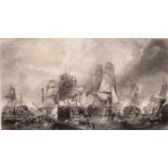 Miller after Stansfield/The Battle of Trafalgar/black and white engraving,