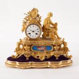 A 19th Century French gilt metal eight-day mantle clock,