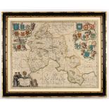 Jan Jansson (1588-1664)/Oxonium Comitatus Vulgo Oxfordshire/hand coloured engraved map, 38.
