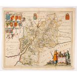Johannes Blaeu (1650-1712)/Glocestria Ducatus Vulgo Glocestershire/circa 1648/coloured engraved map,