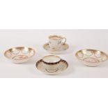 A group of Derby tea wares, circa 1790,