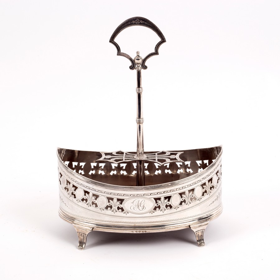 A George III silver cruet stand, Peter & Ann Bateman, London 1796,