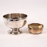 A silver rose bowl, GH, Sheffield 1904, with presentation inscription,