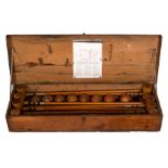 A Jaques & Son croquet set, to include eight mallets, eight balls, six cast iron hoops,