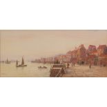 Late 19th Century English School/Harbour Scene/indistinctly signed, perhaps E Lewis/watercolour,